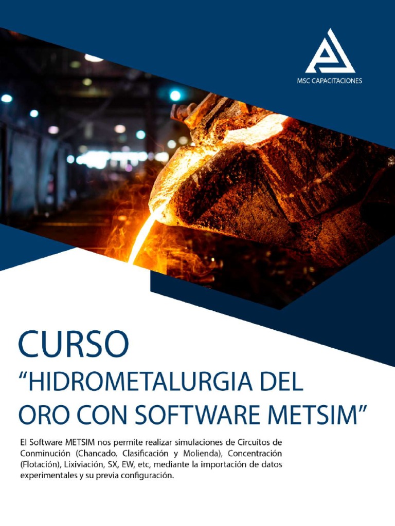 Brochure - Hidrometalurgia Del ORO Con METSIM | PDF