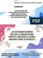 ¿De Qué Manera Podemos Incluir La Comunicación Kinésica y Proxémica Cuando Hablamos Frente A Un Público