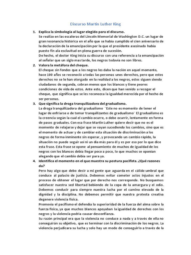Discurso Martin Luther King | PDF