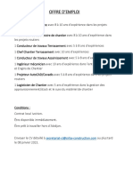 Offre D'emploi PDF