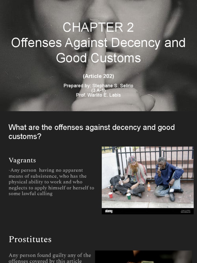 Article 202-Vagrancy and Prostitution - Selirio | PDF | Human ...