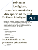 Problemas Psicológicos - Psicopatología