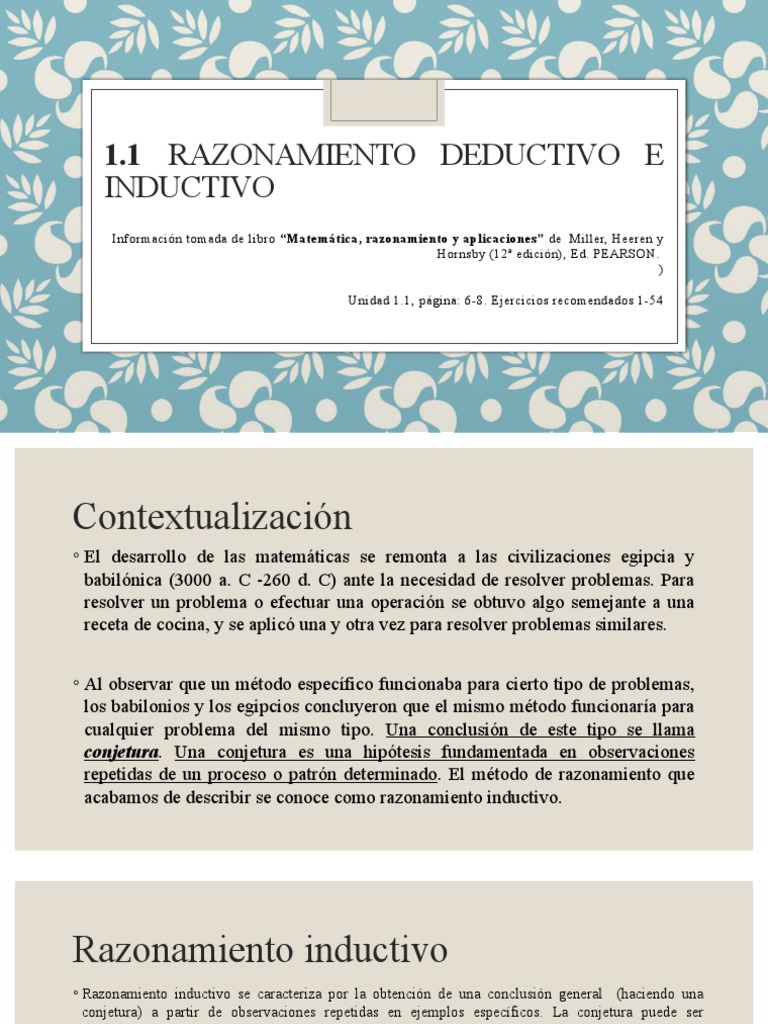 Razonamiento Inductivo y Deductivo | PDF | Razonamiento deductivo ...