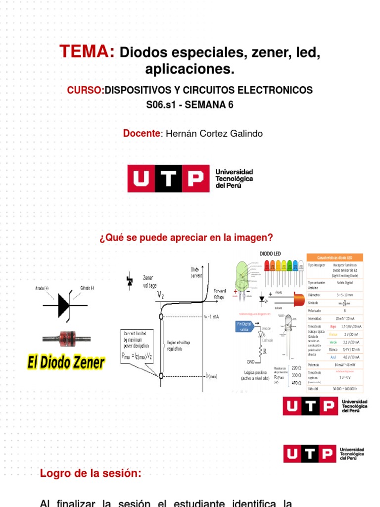 Diodos Zener y LED: Funciones y Usos | PDF | Diodo emisor de luz | Diodo