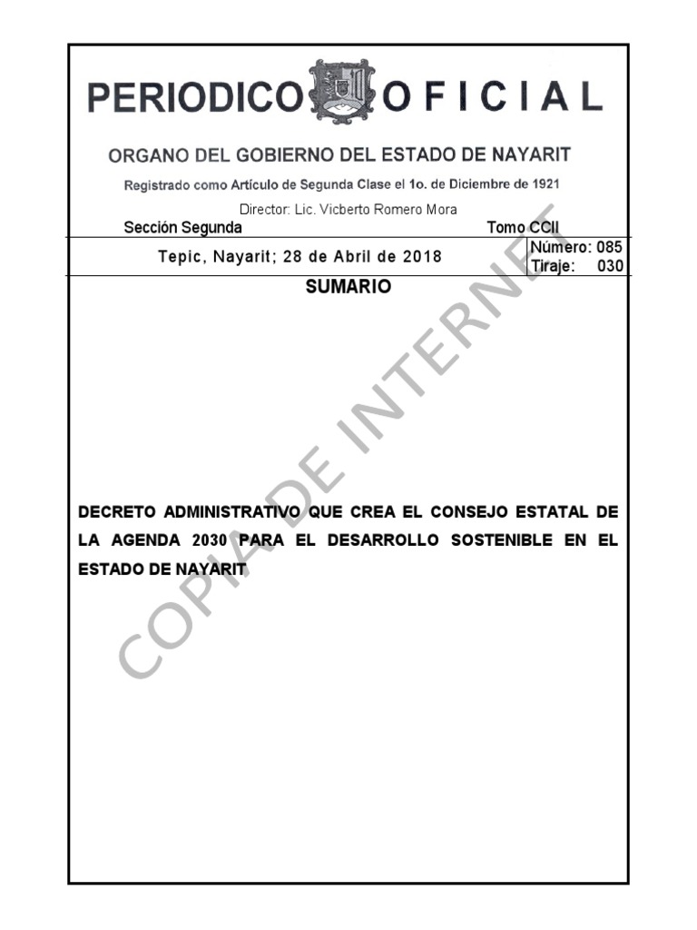 Consejo Estatal de Agenda 2030 | PDF | Sustentabilidad