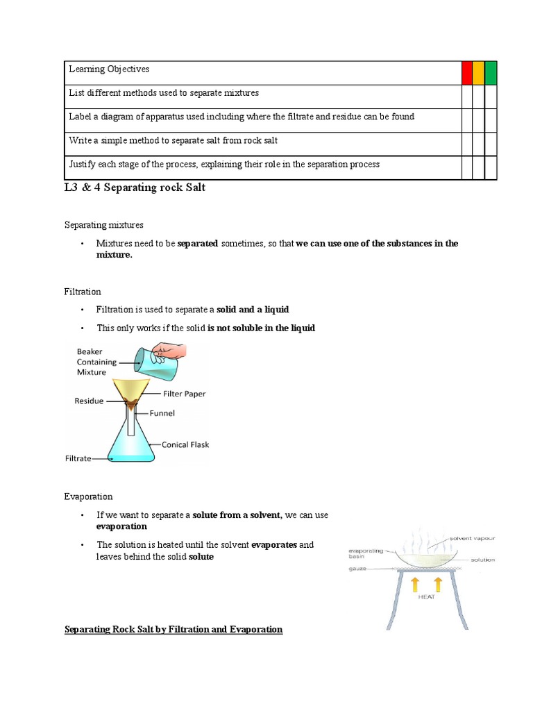 Separating Rock Salt: Methods Explained | PDF