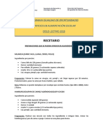 Recetario SAE LEY 27642 PDF
