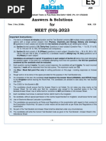 Answer - Solution - NEET-2023 (Code-E5) - Final PDF