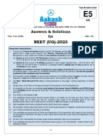 Answer - Solution - NEET-2023 (Code-E5) - Final PDF