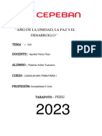 Año de La Unidad, La Paz Y El Desarrollo : Tema: Docente