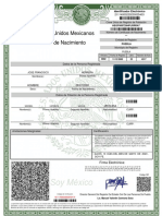 Estados Unidos Mexicanos Acta de Nacimiento: Identificador Electrónico