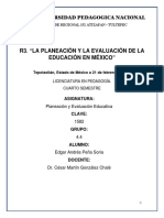 R3. La Planeación y La Evaluación de La Educación en Méxiaco