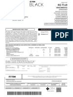 Fatura TIM Black A 3 0 com detalhes de serviços e impostos