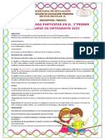 Convocatoria Concurso de Ortografìa PDF