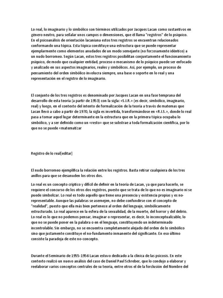 El Orden Simbólico en Lacan | PDF | Jacques Lacan | Los símbolos