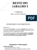 Suspensão e interrupção contrato trabalho