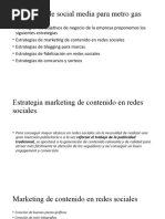 Estrategias de Social Media para Metro Gas | PDF | Blog | Marketing