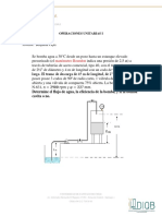 Operaciones unitarias I: Flujo de agua y eficiencia de bomba