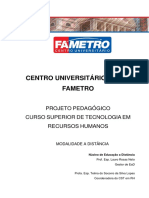 Projeto Pedagógico do Curso Superior de Tecnologia em Recursos Humanos na Modalidade a Distância