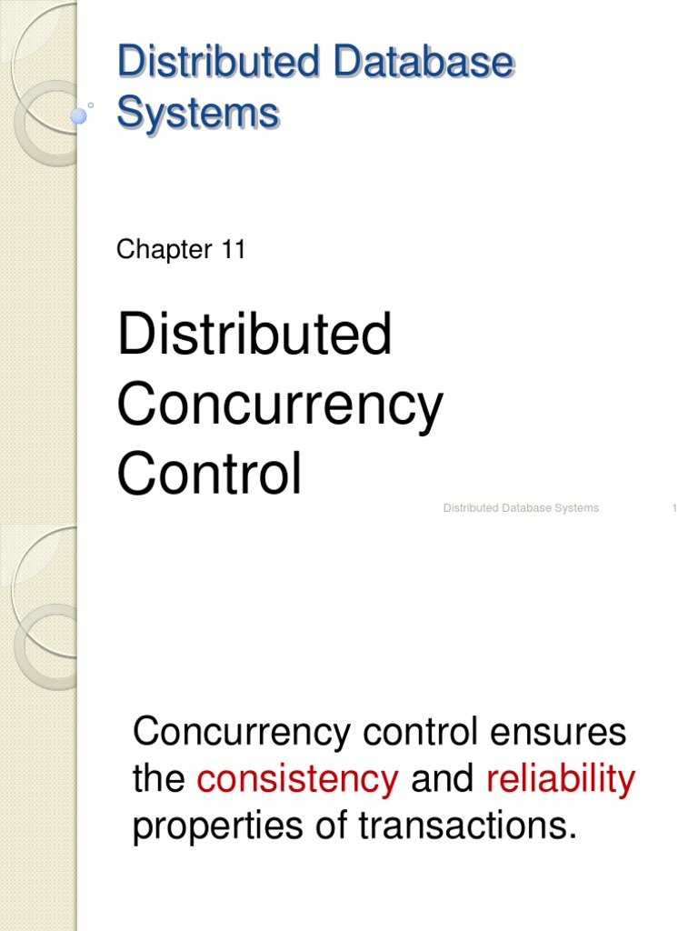 Distributed Concurrency Control Explained | PDF | Data | Information ...