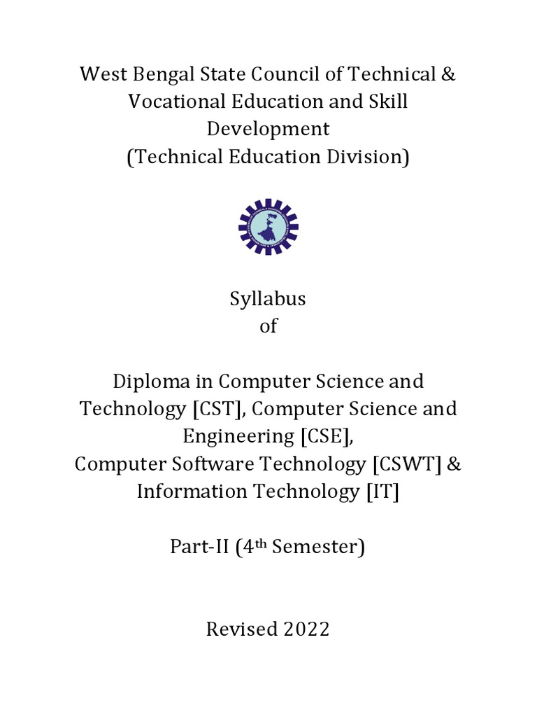 CST Diploma 4th Semester Syllabus | PDF | Computers | Technology ...