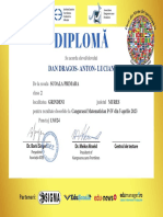 Diplomă: Dan Dragos-Anton - Lucian