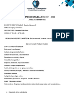 Actividades de Nivelación 4 Sep-2021 9no y 10mo Lengua y Literatura 1