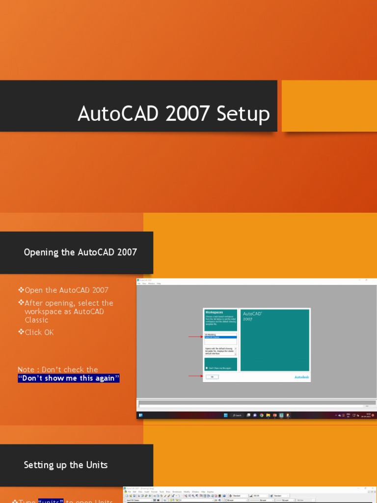 Setting up AutoCAD 2007 PDF Graphic Design Software