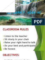 Classroom Rules and Water Resources Game