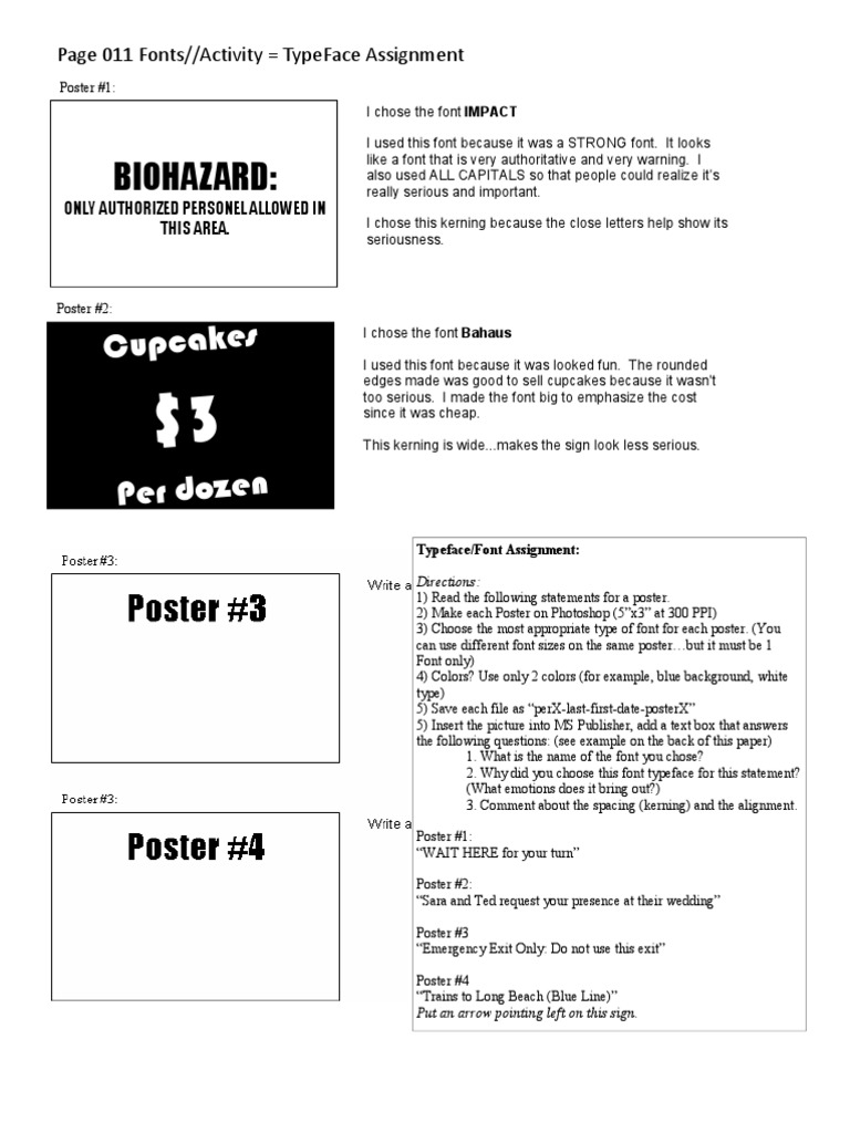 011 - Font Activity Poster Example | PDF | Typefaces | Communication Design