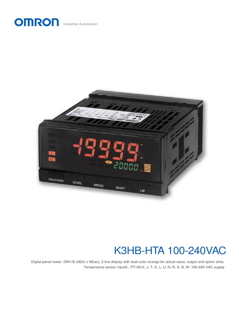 K3HB Hta 100 240vac PDF PDF