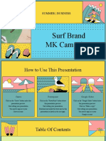 Yellow Blue and Pink Retro Bold Surf Brand Business MK Campaign Presentation