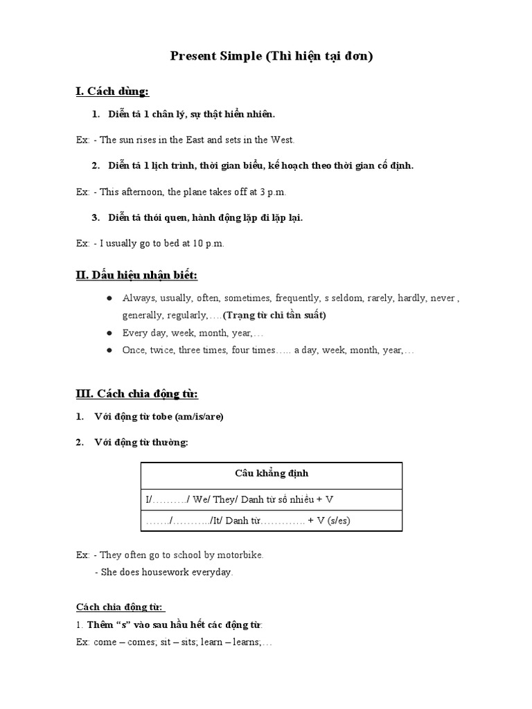 Present Simple | PDF