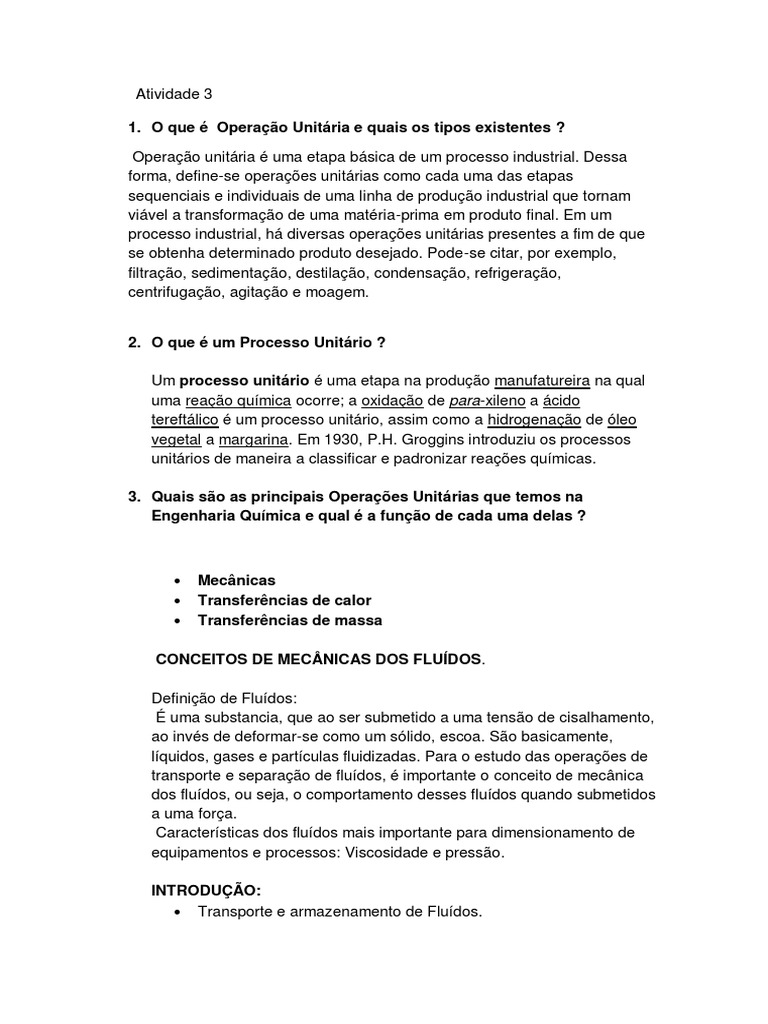 O Que É Operação Unitária e Quais Os Tipos Existentes PDF Calor Transferência de calor