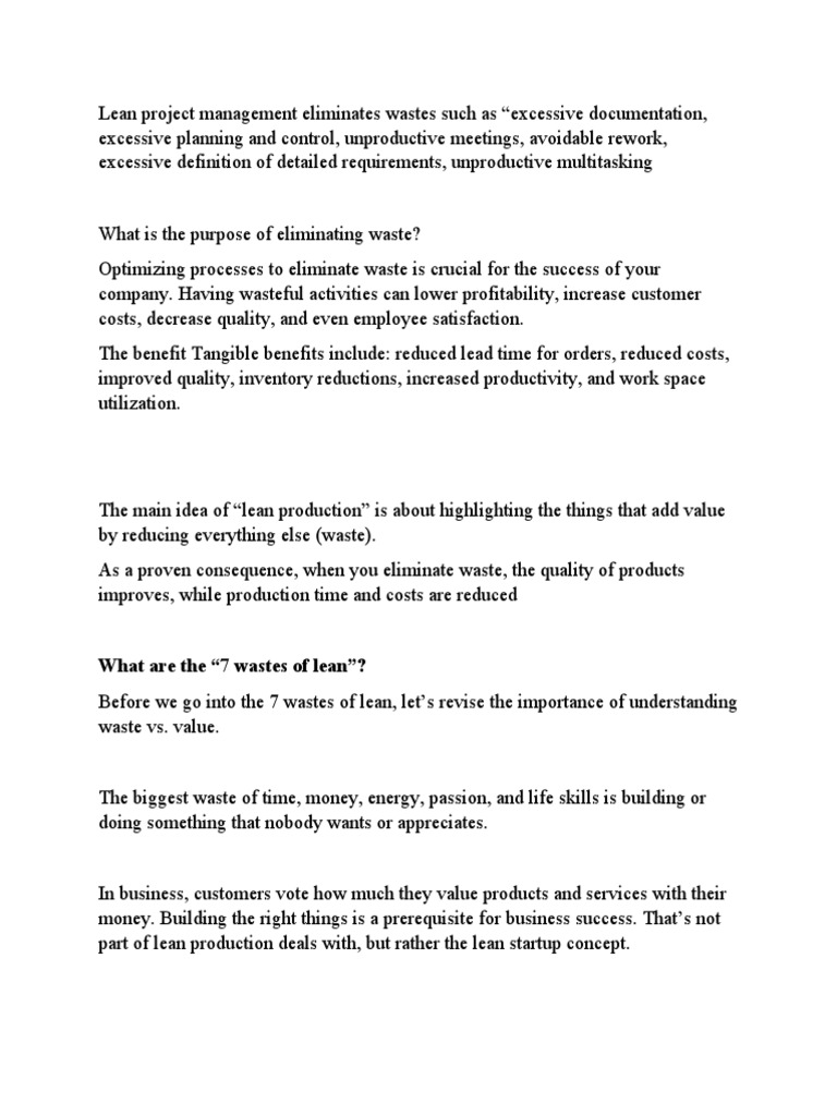 Lean Intro | PDF | Lean Manufacturing | Learning