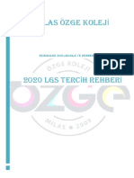 Özge Koleji 2020 LGS Tercih Rehberi PDF