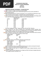 Class Xi - Python Practical File Programs 2021-2022 PDF