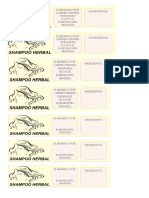 Epq Etiqueta de Shampo