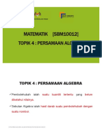 TOPIK 4 PERSAMAAN ALGEBRA-FINAL - PDF (Versi Student) PDF