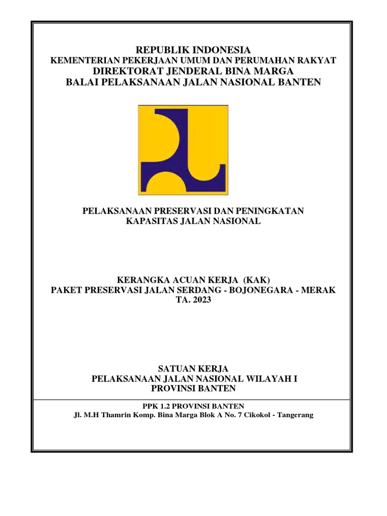 Kak Preservasi SBM 2023 | PDF