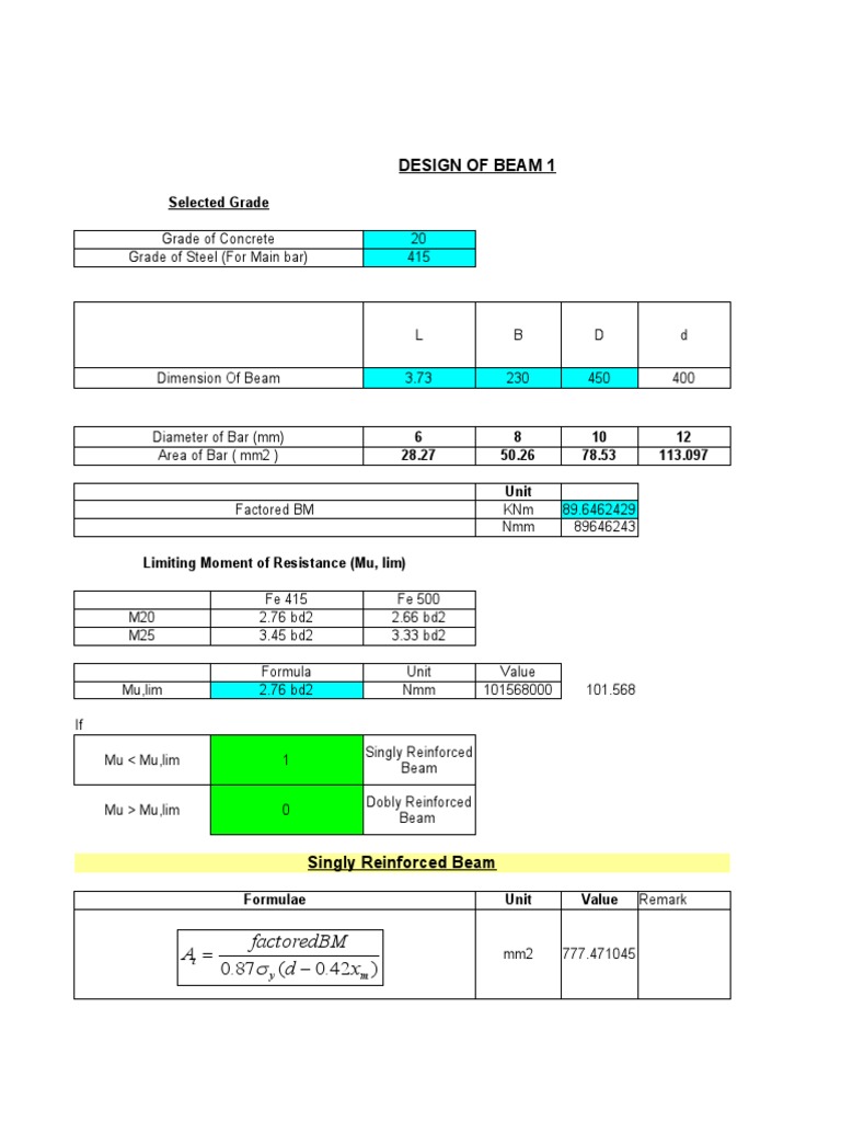 Beam Design Specifications | PDF | Beam (Structure) | Physical Sciences
