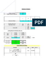 Beam Design 1-Spread Sheet-1 Sample