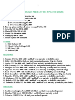 Greening Uganda Seedlings Price List 2022