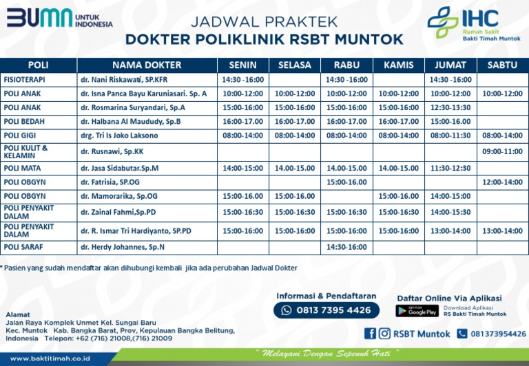 Jadwal Dokter Harian A4 | PDF