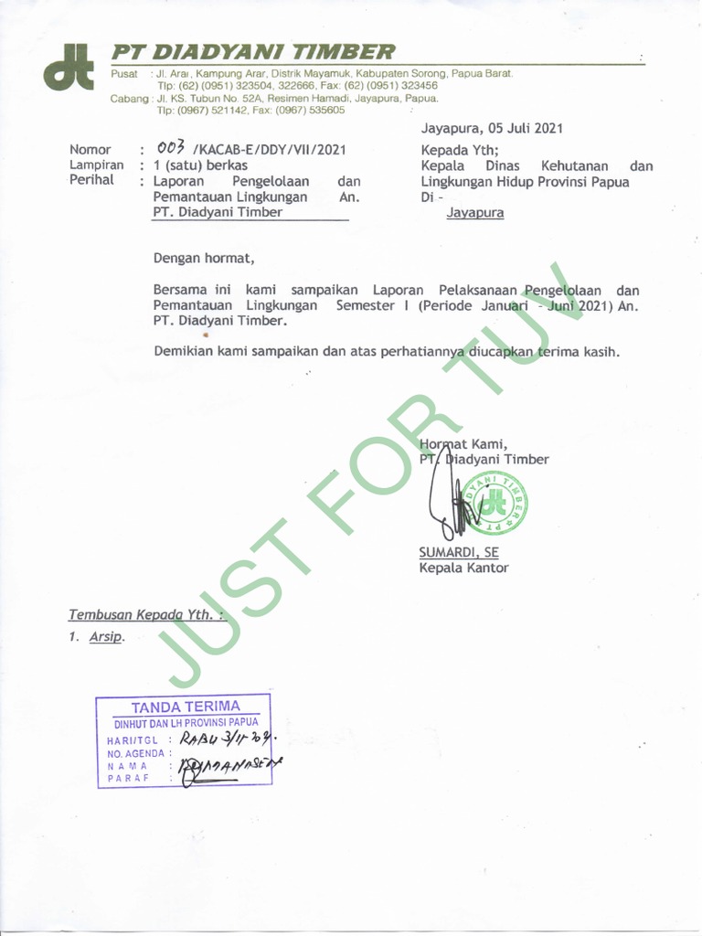 Tanda Terima Lap RPL RKL Sem I 2021 DDT | PDF