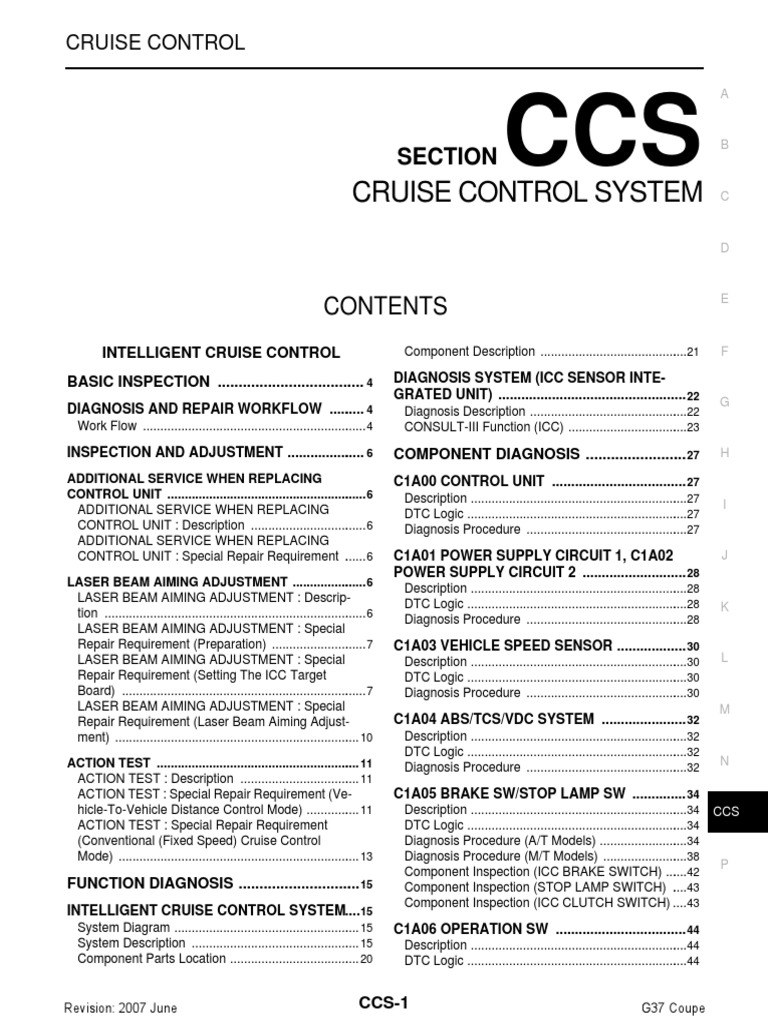 Nissan Cruise Control System Guide | PDF | Transportation Engineering ...