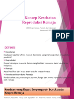 Konsep Kesehatan Reproduksi Remaja