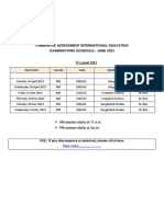 Cambridge International June 2023 Exam Schedule