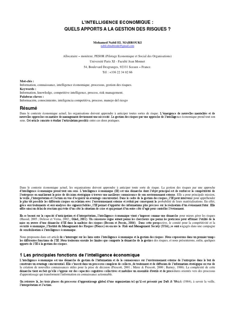 Gestion Des Risques | PDF