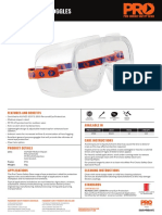 Safety Goggles SUPA VU Datasheet en